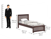 Maurice Solid Sheesham Wood Single Bed Without Storage (Walnut Finish)